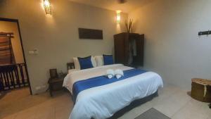 a bedroom with a large bed with two white pillows at KhaoTong Villa at Melina's in Tha Lane Bay +73 photos