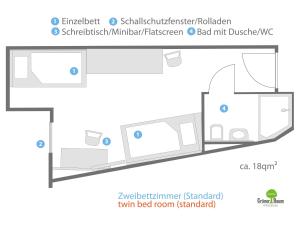 Půdorys ubytování Hotel Grüner Baum