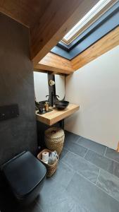 a bathroom with a vanity and a toilet in a room at ARTYSUR LUX VILLAGE CASA 2 in Sierra Nevada