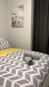 Ein Bett oder Betten in einem Zimmer der Unterkunft Luxury 1-Bed Apartment in the heart of Leicester