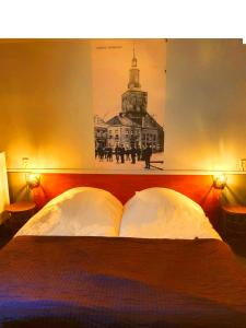 Postel nebo postele na pokoji v ubytování Hotel,cafe,biljart POT
