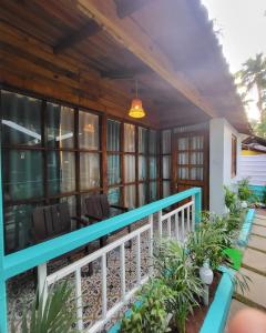 Balkón nebo terasa v ubytování Sand Tent Beach House PALOLEM