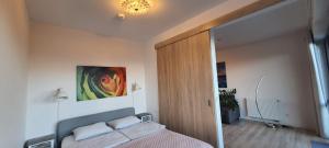 Posteľ alebo postele v izbe v ubytovaní Triventi Apartament Rajski