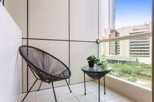 Balkón nebo terasa v ubytování Silkhaus spacious studio in Dubai Marina