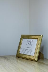 Certifikát, ocenenie alebo iný dokument vystavený v ubytovaní Civico13