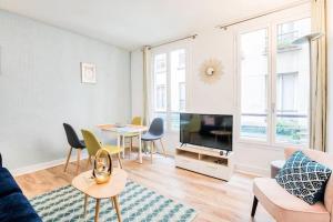 Гостиная зона в Charming apartment near Les Halles - 4P