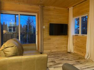 TV a/nebo společenská místnost v ubytování chalet Ani