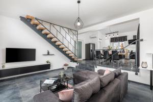 TV a/nebo společenská místnost v ubytování Villa Jasminka