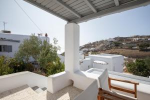 a view from the balcony of a house at Apostolis Windmill in Psarou
