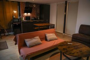 蒙雷里Appartement avec une chambre的带沙发和桌子的客厅 更多1张照片