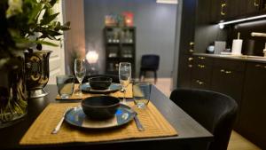 พื้นที่นั่งเล่นของ Moderne cityleilighet Sogndal