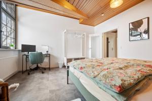 Postel nebo postele na pokoji v ubytování Wohnung Weitblick