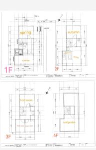 a drawing of a floor plan of a house at 春5GWifi TokyoDome皇居1km〜 RoofGarden 上野秋葉原銀座東京2km～都心 in Tokyo
