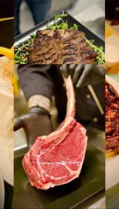 una imagen de un trozo de carne en un plato en Gasthaus Hasen - Grill Masters en Geislingen
