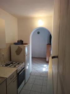 Kuchyň nebo kuchyňský kout v ubytování Apartments Gorenjka
