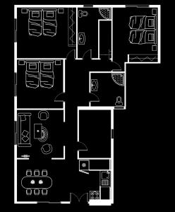 Plán poschodí v ubytovaní Villa Delfin, 3 tolle Apartements für je 4 bis 6 Personen - in L Alfàs del Pi