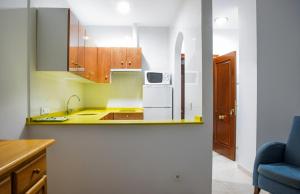 Kuchyň nebo kuchyňský kout v ubytování Apartamentos Salceda