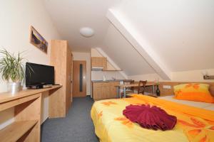 Televízia a/alebo spoločenská miestnosť v ubytovaní Horský Hotel Skiland