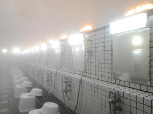HigashimaeOnsen Shinwanoyu Hotel Akitaya的一间浴室