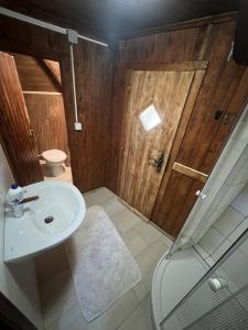 Koupelna v ubytování Chalet Korosica Velika Planina