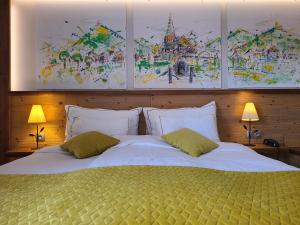 Postel nebo postele na pokoji v ubytování Auberge Ramstein Hôtel - Restaurant