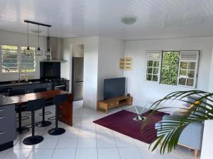 Kuchyň nebo kuchyňský kout v ubytování Les terrasses de Maëlle - Jolie villa F4 vue mer