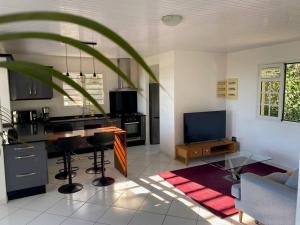 Kuchyň nebo kuchyňský kout v ubytování Les terrasses de Maëlle - Jolie villa F4 vue mer