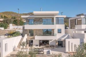 an image of a house with white at Elia Cove Luxury Villa with private Pool in Loutraki