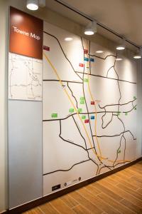 a wall mural of a subway map in a building at TownePlace Suites by Marriott Pittsburgh Cranberry Township in Cranberry Township