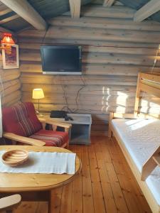TV a/nebo společenská místnost v ubytování Bjørgebu Camping AS