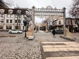 基希讷乌Urban Elegance的走在街道上大门的人