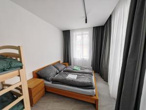 Ένα ή περισσότερα κρεβάτια σε δωμάτιο στο Apartmán Kluge Rudník