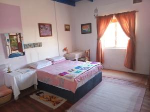 una camera da letto con un letto e una finestra di Karoo Cottage Comfort in Uniondale a Uniondale