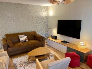 Televízia a/alebo spoločenská miestnosť v ubytovaní Lyon Premium - LuxeZen SPA