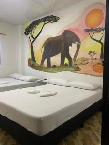 A bed or beds in a room at Vida natural