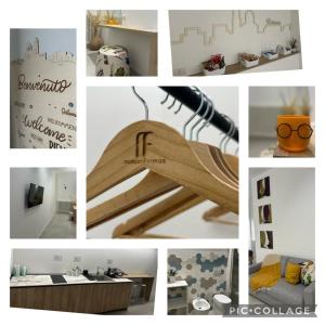 een collage van foto's met een foto van een huis bij maison Frima B&B in Matera