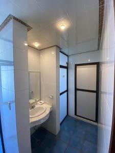 a bathroom with a sink and a mirror at GARDEN SUITES in Aguascalientes