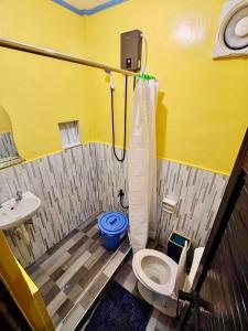 een badkamer met een toilet en een wastafel bij Patterville Transient House #4 in Iba