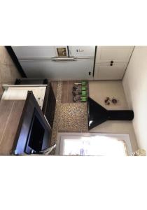 an overhead view of a room with a kitchen at R&eacute;sidence Le Galibier 3 66910 in Les Deux Alpes