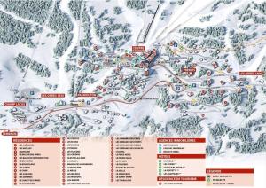 a map of the ski resort with the ski slopes at Résidence Orr Des Cimes - Superbe studio vue pistes centre station MAE-0594 in Les Orres +4 photos