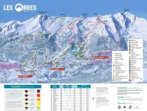 une carte des pistes de ski des arcs dans l'établissement Résidence Les Colchiques - 2 Pièces pour 6 Personnes 604, aux Orres