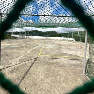 an empty parking lot with a tennis court at Baguio BELL Staycation in Baguio
