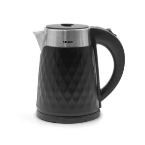 a black electric kettle is on a white background at Eva Apartment with great view in Epanomi