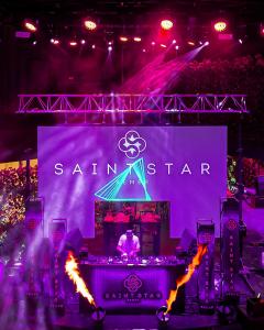 a stage with a man on a stage with a concert at Saint Star Kemer - Adult Only in Kemer