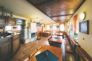 an overhead view of a kitchen and dining room at U GORAĽA in Lesnica +60 photos