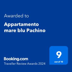 uma imagem de um telefone com o texto actualizado para nomear um mero profissional em Appartamento mare blu Pachino em Pachino