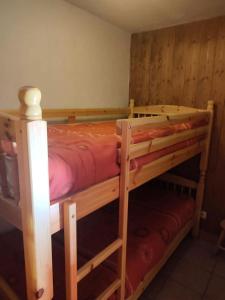 a bedroom with two bunk beds in a cabin at Chalets D Or - 2 Pièces pour 4 Personnes 164 in Vénosc