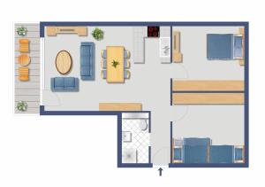 Půdorys ubytování Haus Mirador by Zermatt Premium Apartments