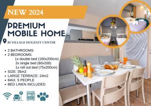 a flyer for a dining room with a table with food at Glamping and Mobile Homes Lavanda - Holiday Centre Bi VIllage in Fažana