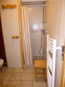 a bathroom with a shower and a toilet at Résidence Arche - Studio pour 4 Personnes 14 in Flaine